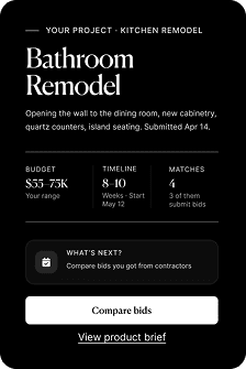 Bathroom Remodel project details: budget, timeline, and bids